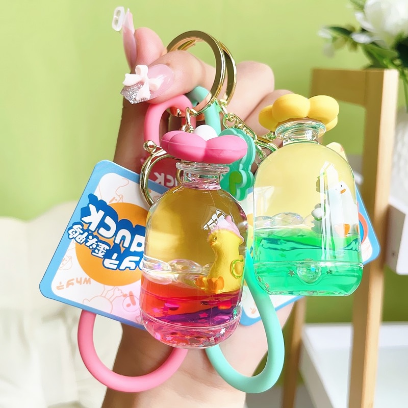 Genuine Authorized Acrylic Rotating Flower Keychain Creative Exquisite ...