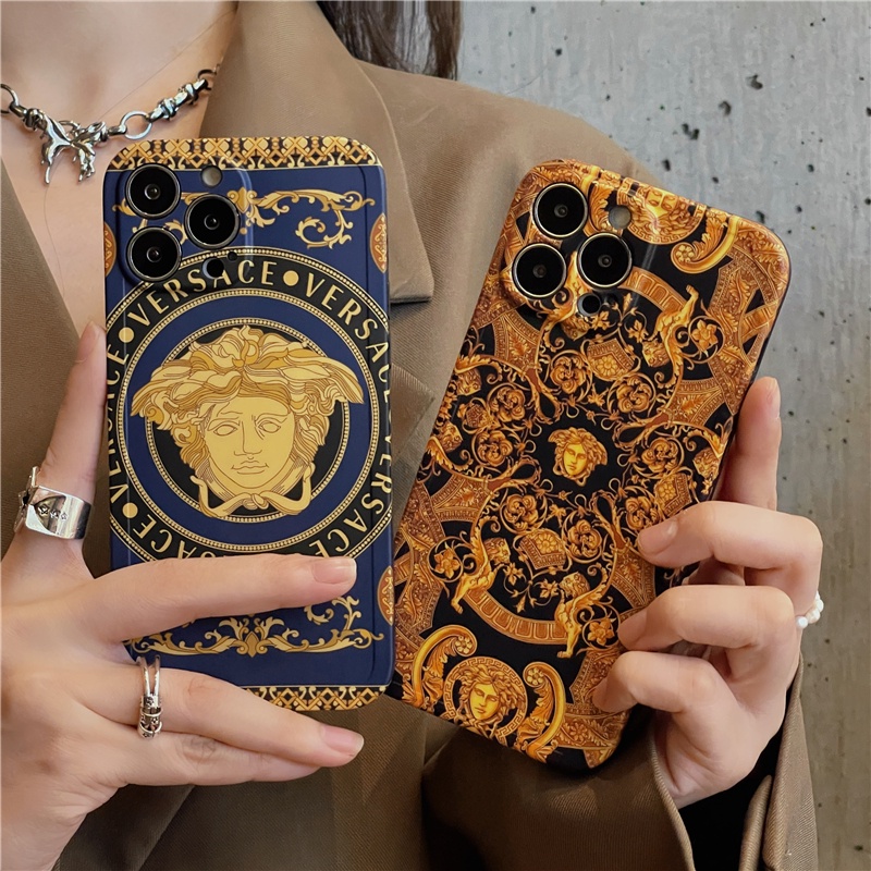Retro Versace Soft Soft IMD Silicon Protect Phone Case For iPhone X XS