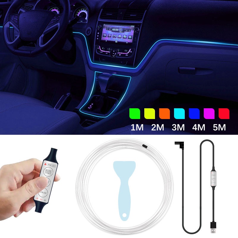 New RGB EL cold light ine light led fiber optic guide strip seven color ...