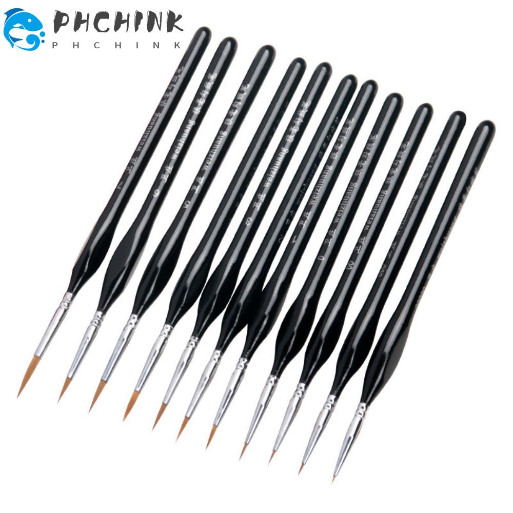 CHINK Paint Brush Set, Black 11pcs, Balanced acrylic paint brushes
