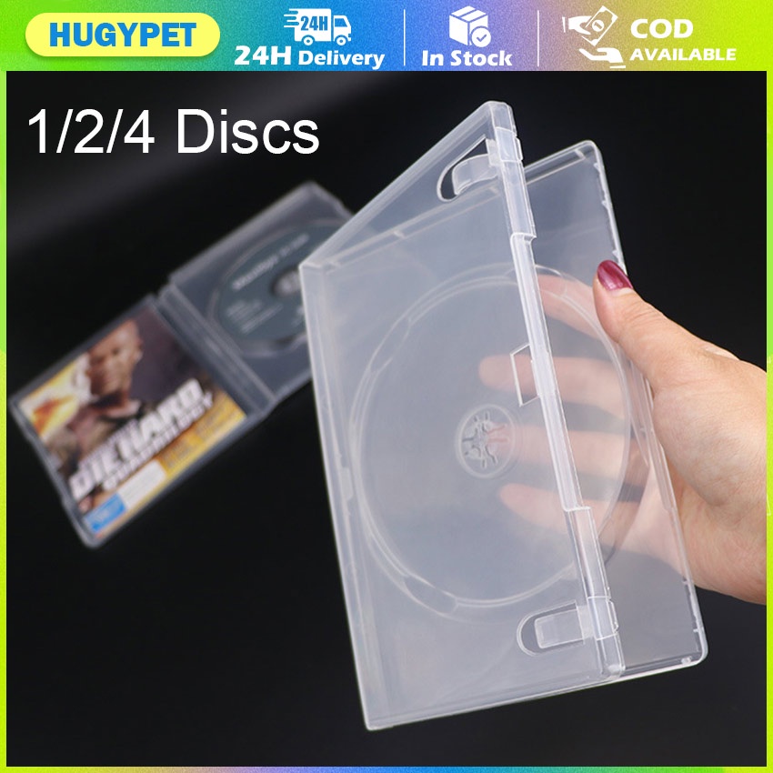 1/2/4 Disc CD DVD Disc Case Soft Plastic Rectangular Transparent Disc