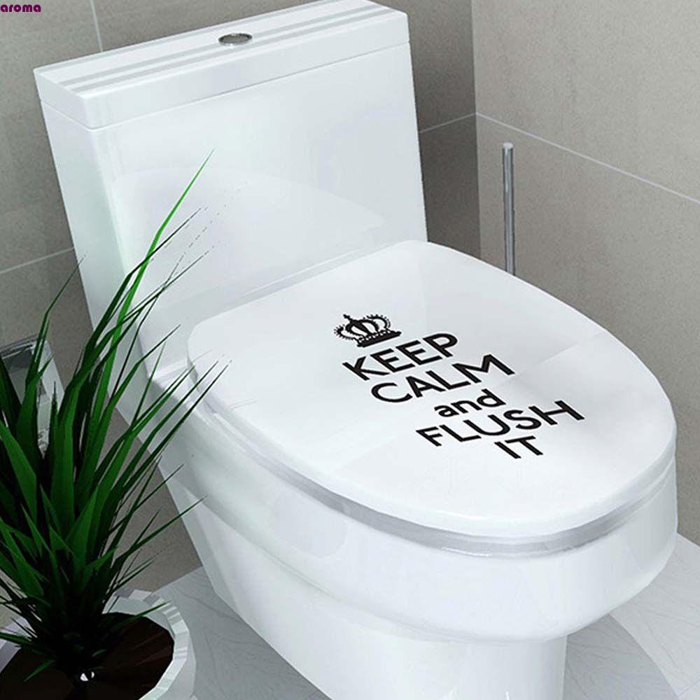 AROMA 32*39cm Toilet Seat Sticker Pedestal WC Cover Decals Toilet ...