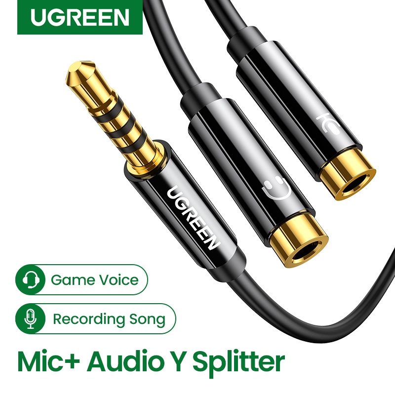 UGREEN AUX Cable 3.5mm Audio Splitter Cable For Computer 3.5mm 1 Male ...