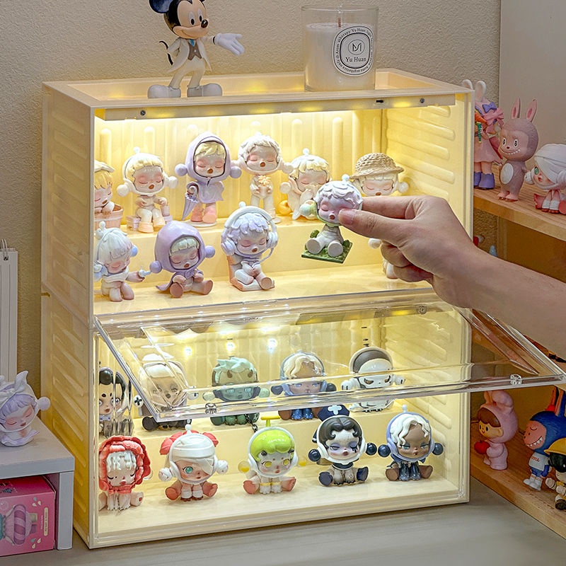 Blind Box storage display stand with lights large transparent hand-held ...