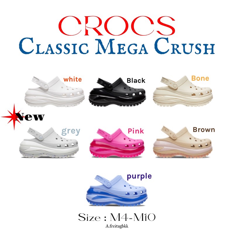 READY FOR SHIPPING IN THAILAND ️CROCS MEGA HEIGHT, MEGA STYLE ...