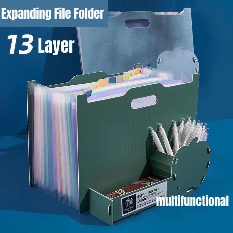 Expanding File Folder Document File Folder Organizer with Pen Holder 13