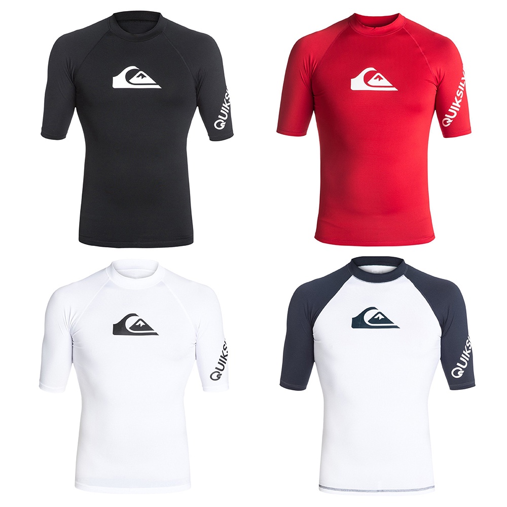 Quiksilver Men Surfing Swimwear Short Sleeve Diving Suits Top Base Skin