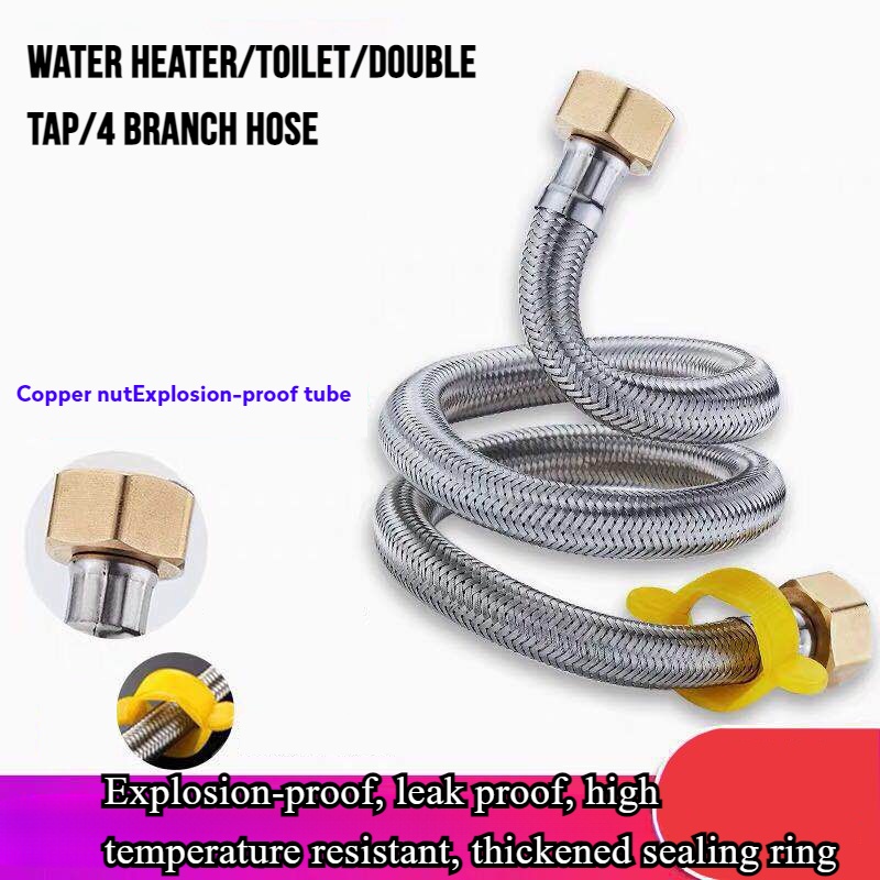 304 stainless steel braided hose water heater toilet 4point household