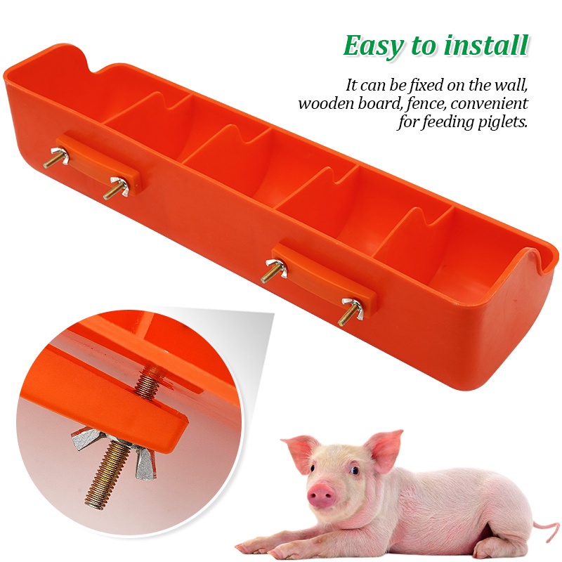 Plastic Piglet Trough Automatic Feeding Five Grids Pig Sow Feeder