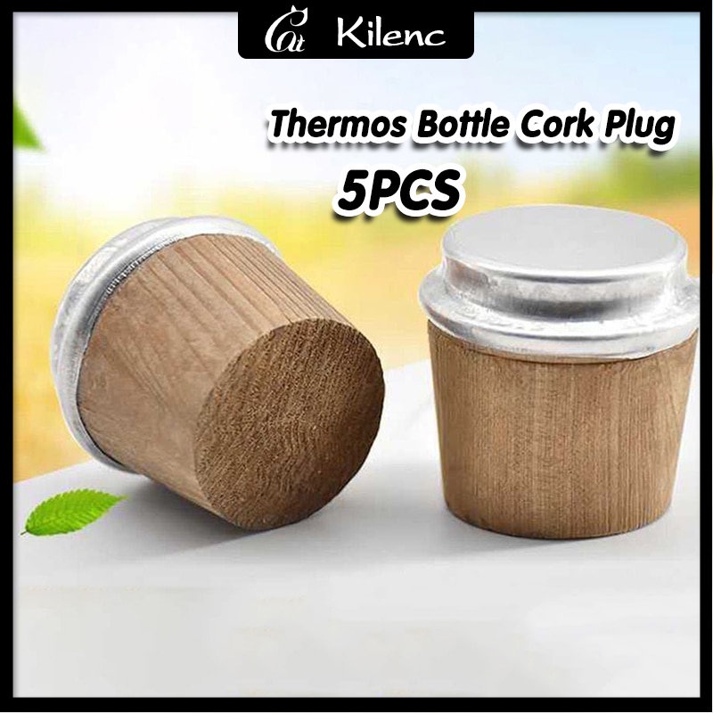 5pcs/set Wooden Thermos Bottle Cork Plug 30mm Bottom Diameter For