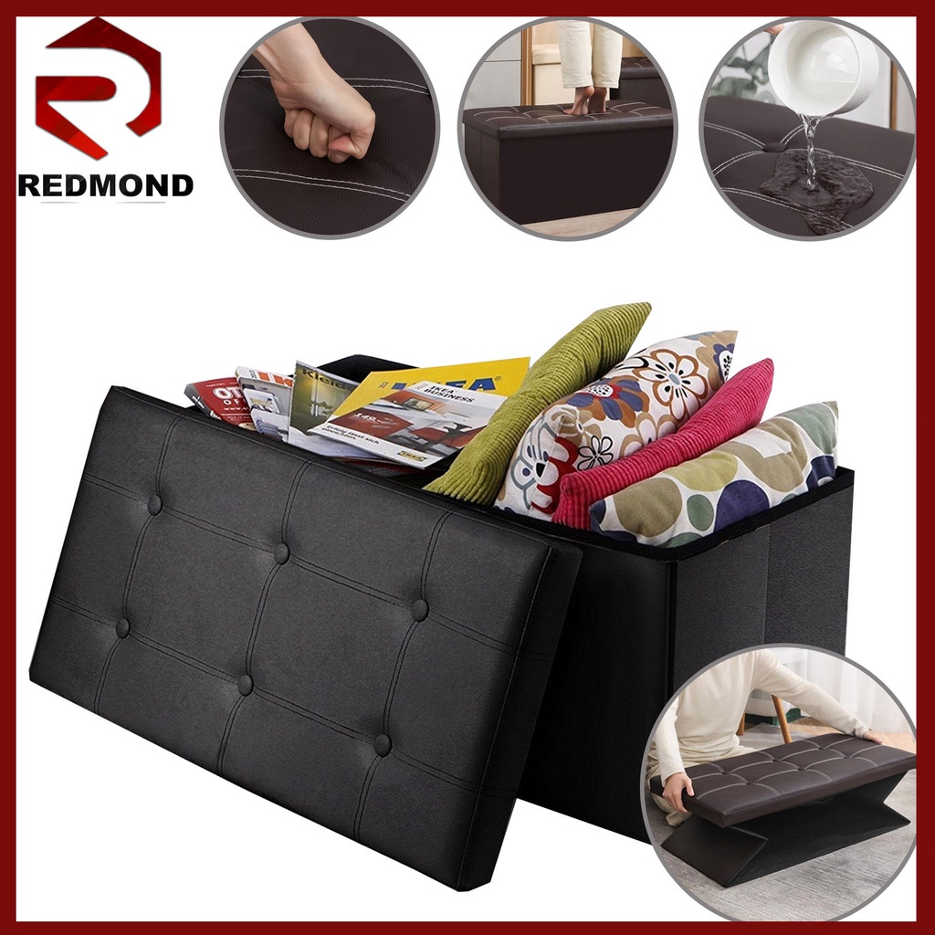 Redmond Rectangular Folding Durable Storage Soft Sofa Chair | Shopee ...