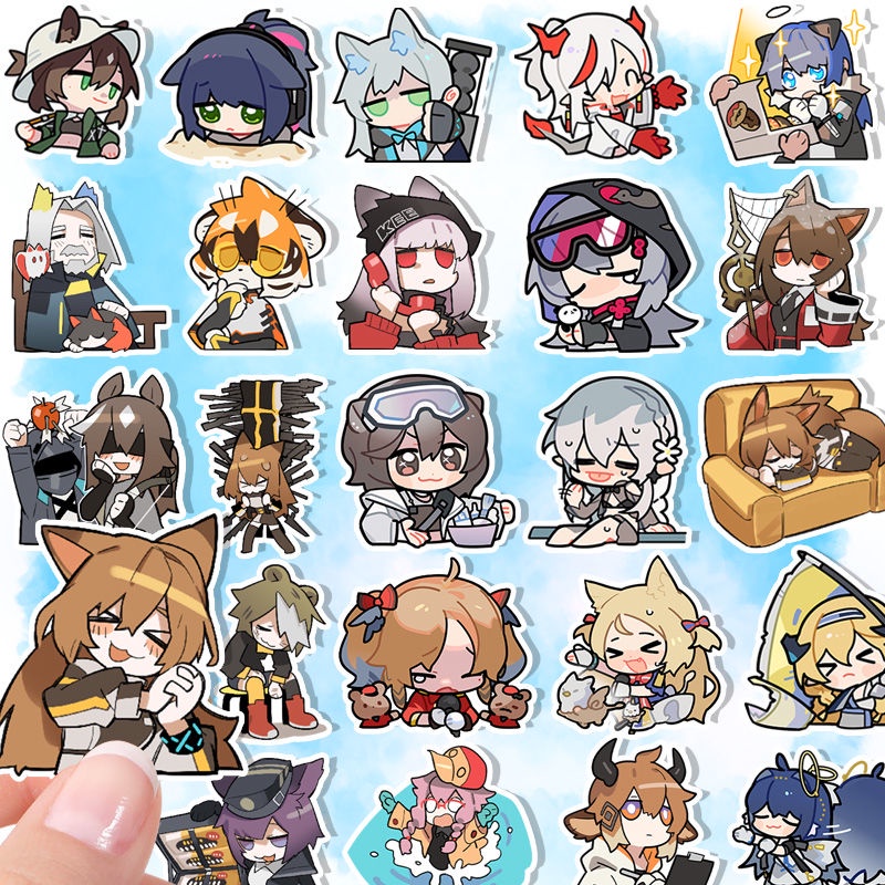 Arknights Anime Sticker Cartoon Sliverash Hoshiguma Stickers Student ...