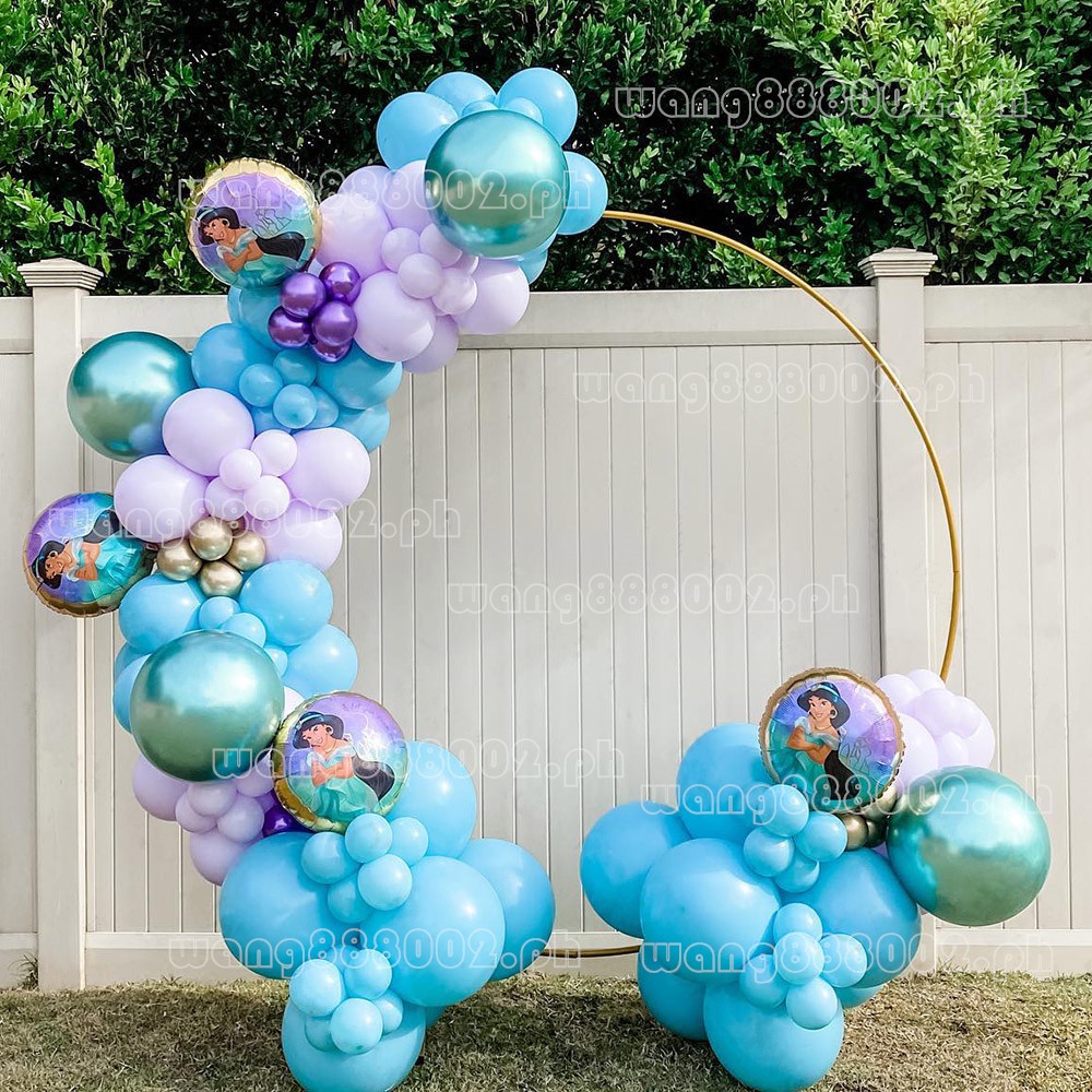 87Pcs/set Disney Aladdin Balloon Jasmine Princess Lamp Theme Latex