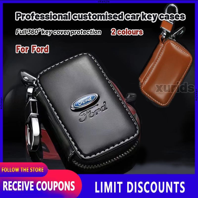 High quality car key case Leather car smart key chain keychain holder ...