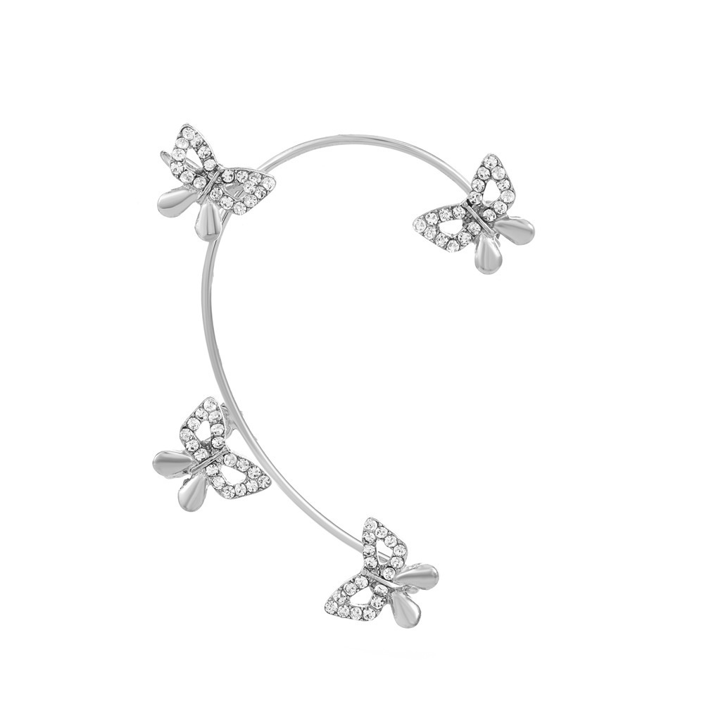 Gold Silver Color Metal Butterfly Ear Clips Without Piercing For Women