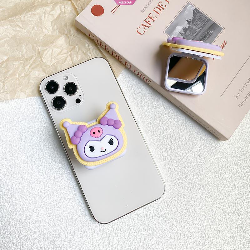 Sanrio Kuromi Mobile Phone Mirror Sticker Portable Makeup Mirror Desktop Mobile Phone Stand 8936