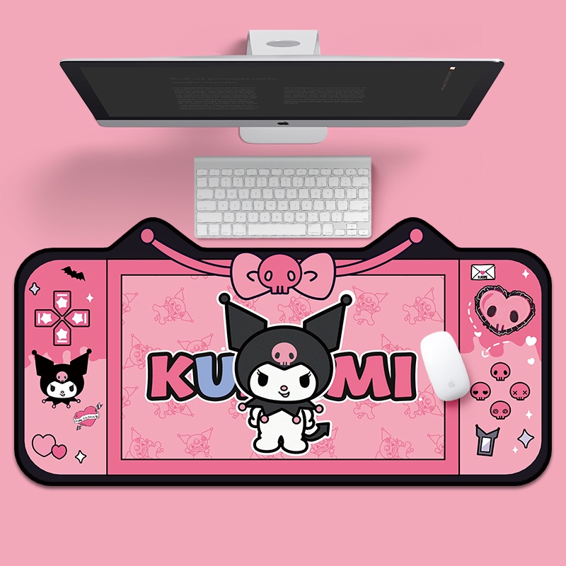 Kuromi Theme Cartoon Mouse Pad Cute Girl Office Keyboard Computer Large ...