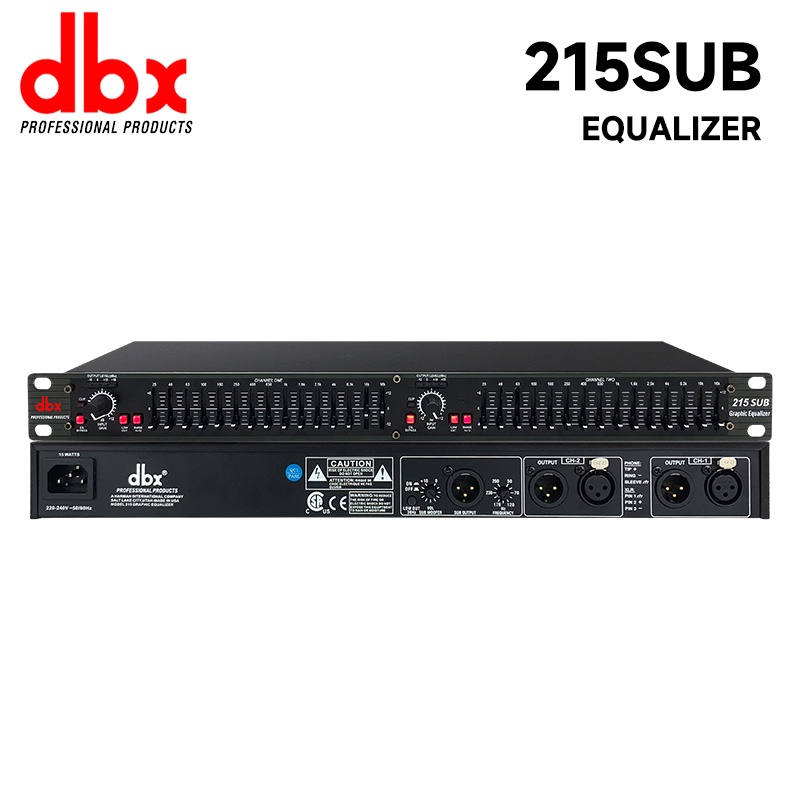 DBX EQ 215 /215S/231/231S/2231/231SUB 2 Series Graphic Equalizer DUAL