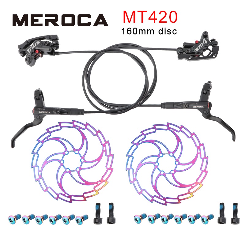 MEROCA M4 Bicycle Brake Four Piston Mountain Bike Hydraulic Brakes 800/ ...