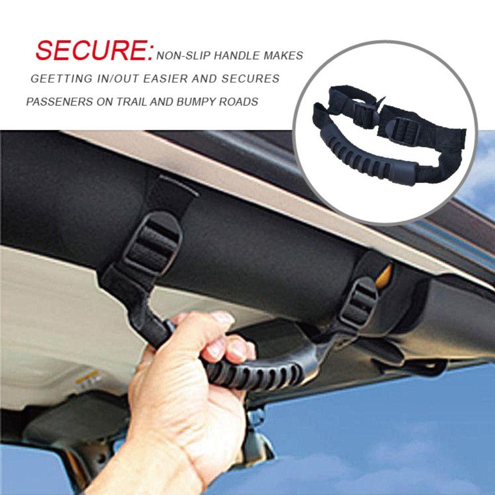 MIQUELPW Jeeps Hand Grips, PVC Handle Rope Automotive Grab Handles ...