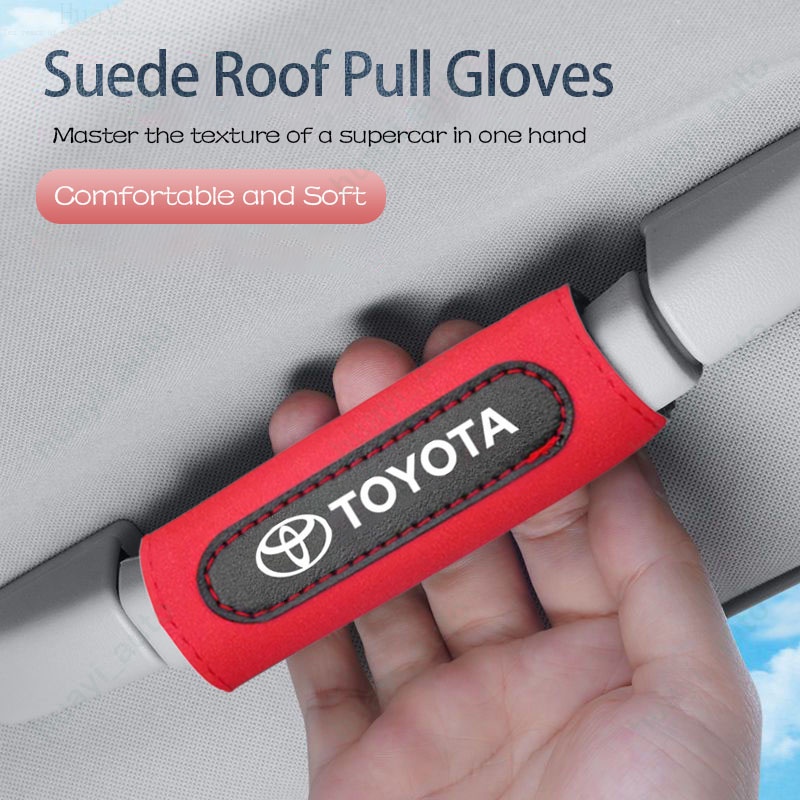 Driving] Toyota Suede Car Roof Handle Cover Car Decoration