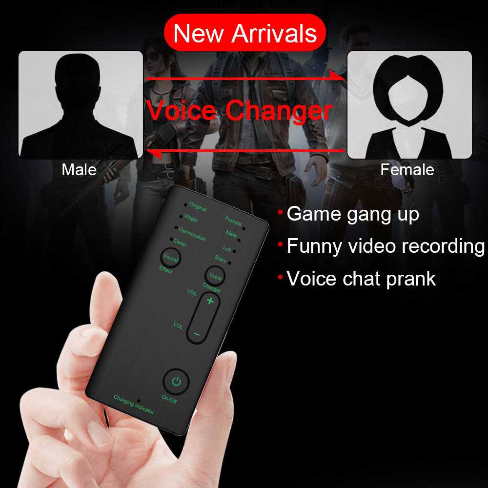 GANTUNGAN New Portable Mini Voice Changer 8 Voice Changer Module with ...