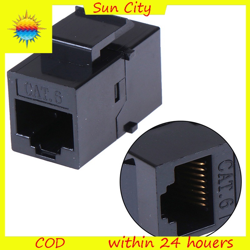 10Pcs RJ45 Connector Jack Cat6 Extension Coupler LAN Cat 6