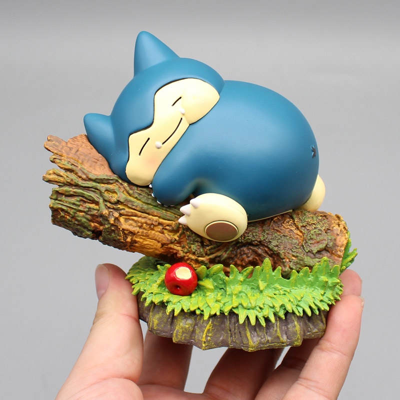 Japanese Anime Pokemon Sleeping Fat Snorlax Kawaii Pvc Figure 11cm ...