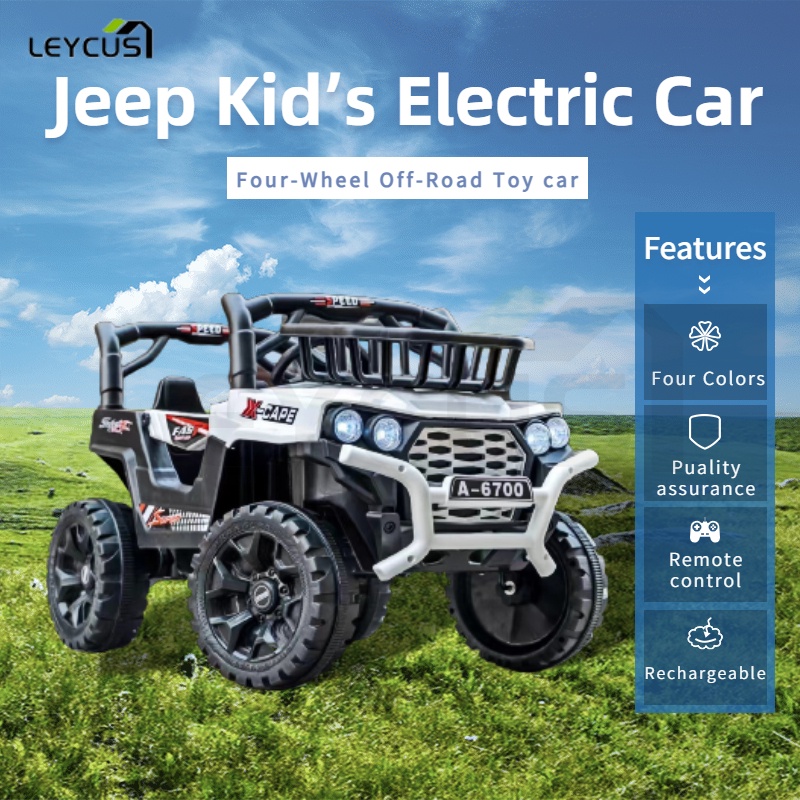 Electric Car for Kids Jeep Off-road 4wheel Toy Car 1-6 Years Old Kids ...