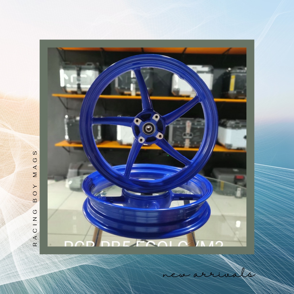 racing boy rb5 mags rims for yamaha mio 3 4 holes blue MOTO TRICKS ...