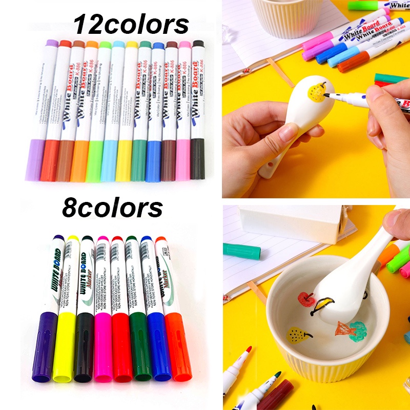 Fun Children Floating Pen In Water Whiteboard Pen Erasable Waterborne