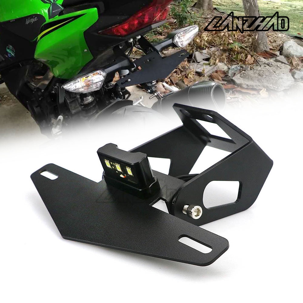License Plate Holder LED Light For KAWASAKI NINJA 250/400 2018 2019 Z400 Motorcycle Accessories Tail