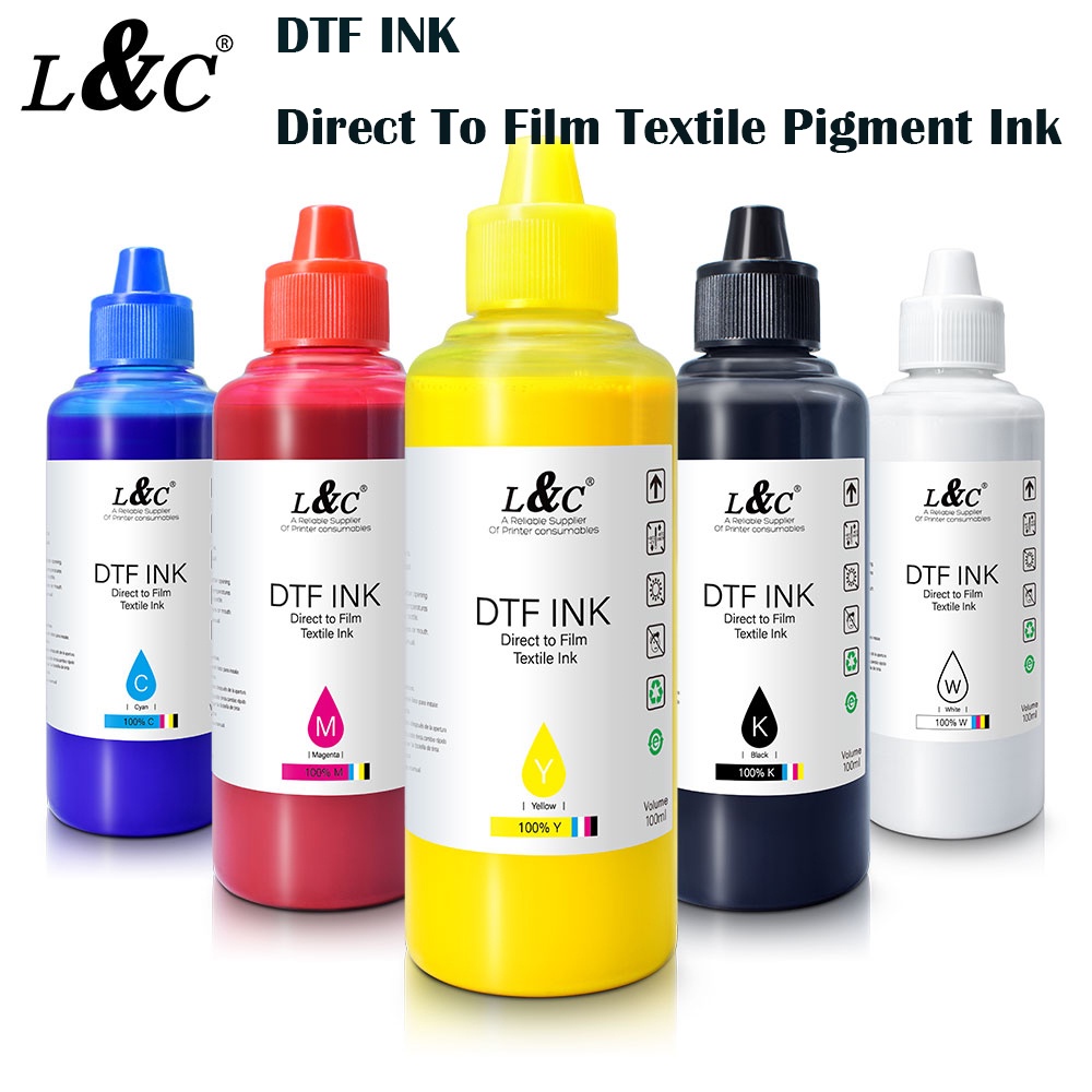 L&C DTF Inks 100ml Direct To Film Textile Pigment Ink Compatible for ...