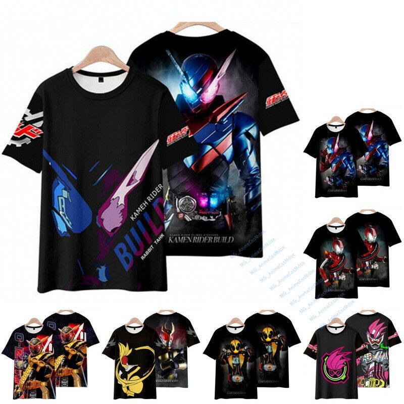 Kamen Rider Anime T-shirt Masked Rider Build Zi-O Drive Short Sleeve ...