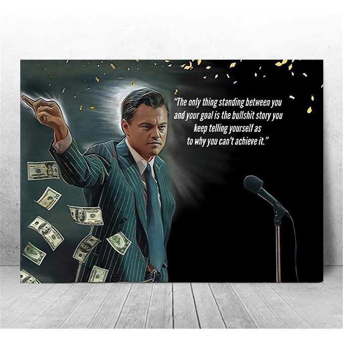 Canvas Art Wolf Of The Wall Street Movie Wall Art Poster Wall Decor ...