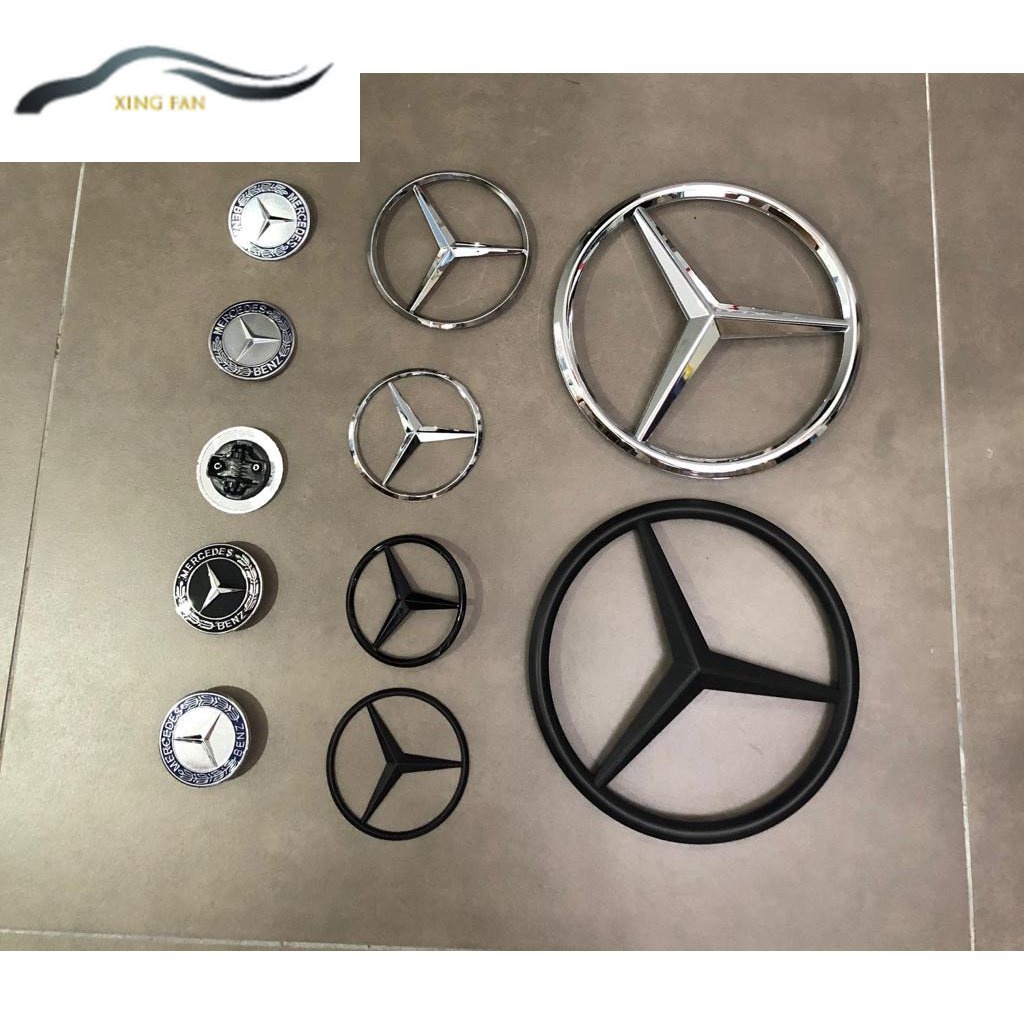 XINFAN MERCEDES BENZ FRONT BONET HOOD REAR LOGO EMBLEM | Shopee Philippines