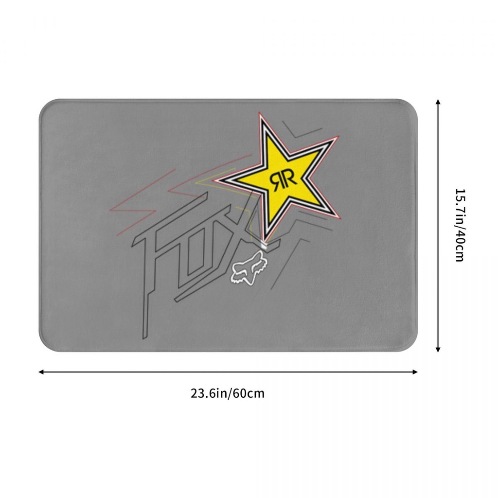 Fox RACING ROCKSTAR Bathroom Flannel Floor Mat Toilet Toilet Anti-Slip ...