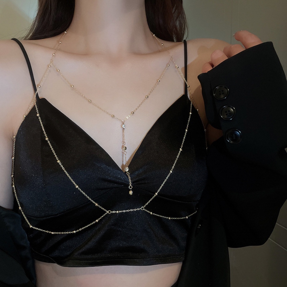 Flash Diamond Chest Chain Sexy Body Chain Crystal Choker | Shopee ...