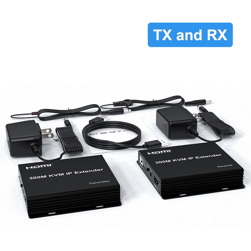 300m Ip Hdmi Kvm Extender Over Rj45 Cat5e Cat6 Ethernet Cable Video Transmitter Receiver One 2104