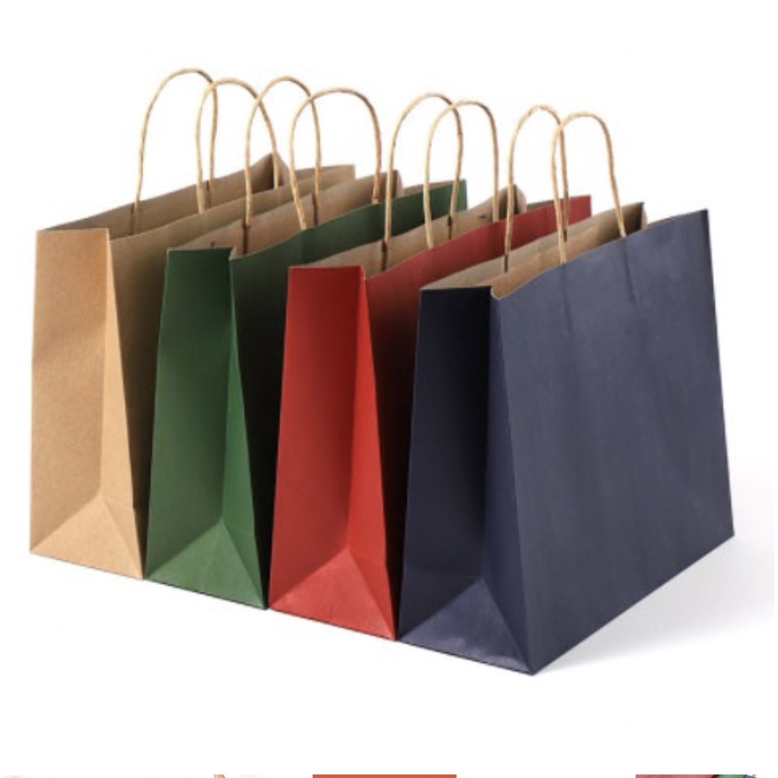 On hand!12pcs 3 Size 【K-BOX】Kraft Paper Bag Plain Rope Handle Hand bag ...