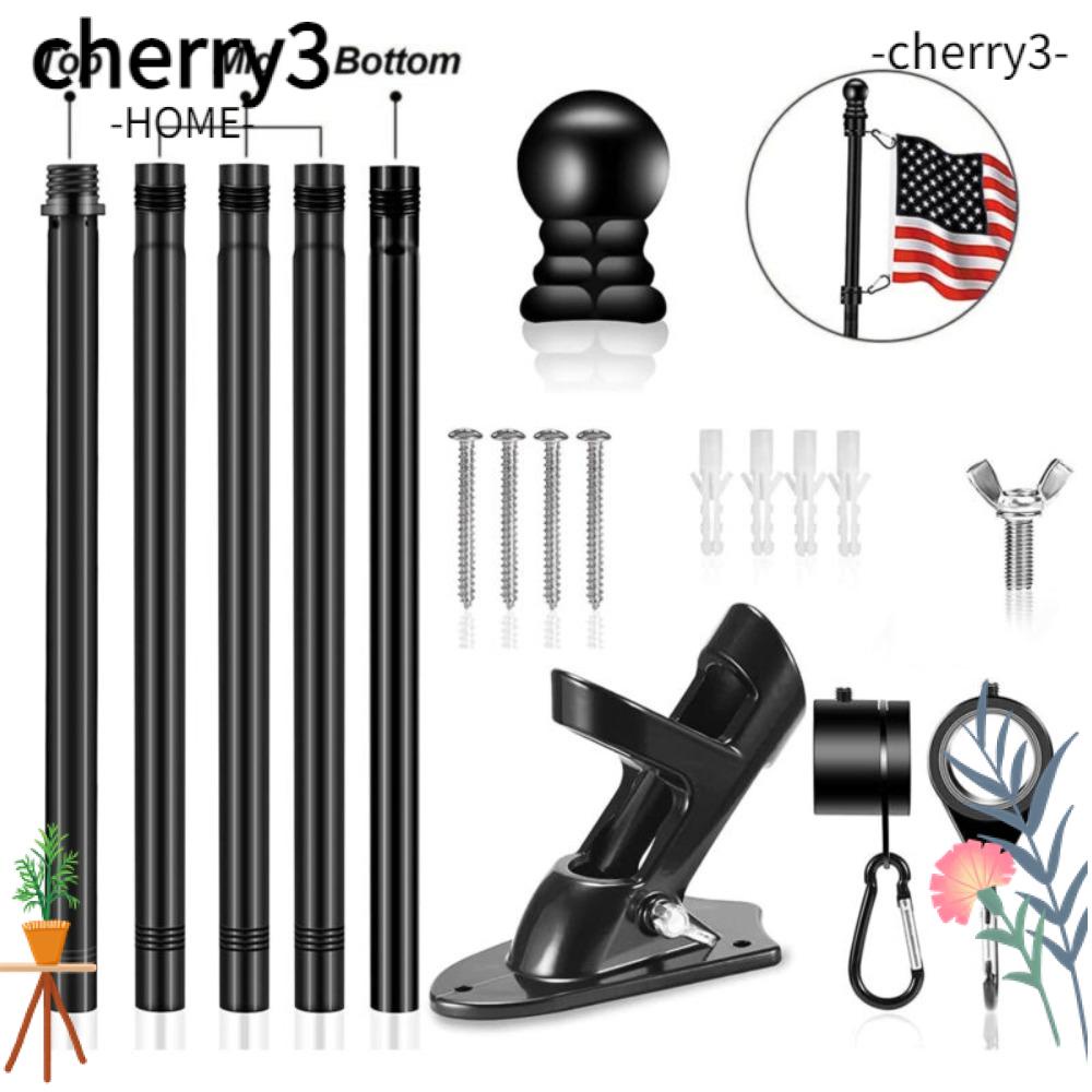 CHERRY3 6ft Flag Pole Holder Portable Flagpole Base Wall Mounting