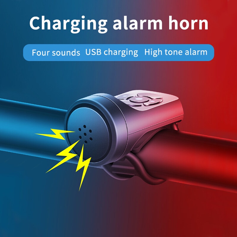 ESLNF Bike Electric Bell 120dB Modes USB Rechargeable Bicycle Electric  Bell Horn for MTB Road Bike Anti-theft Alarm Horn Bike Accessories