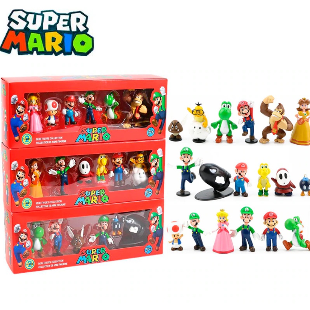 6in1 super mario hand toy collectible toy | Shopee Philippines