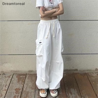 Korean Casual White Cargo Pants For Women Y2K Streetwear
