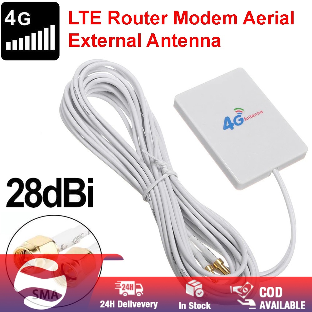 Indoor 28dBi High Gain 3G 4G LTE Router Modem Aerial External Antenna ...