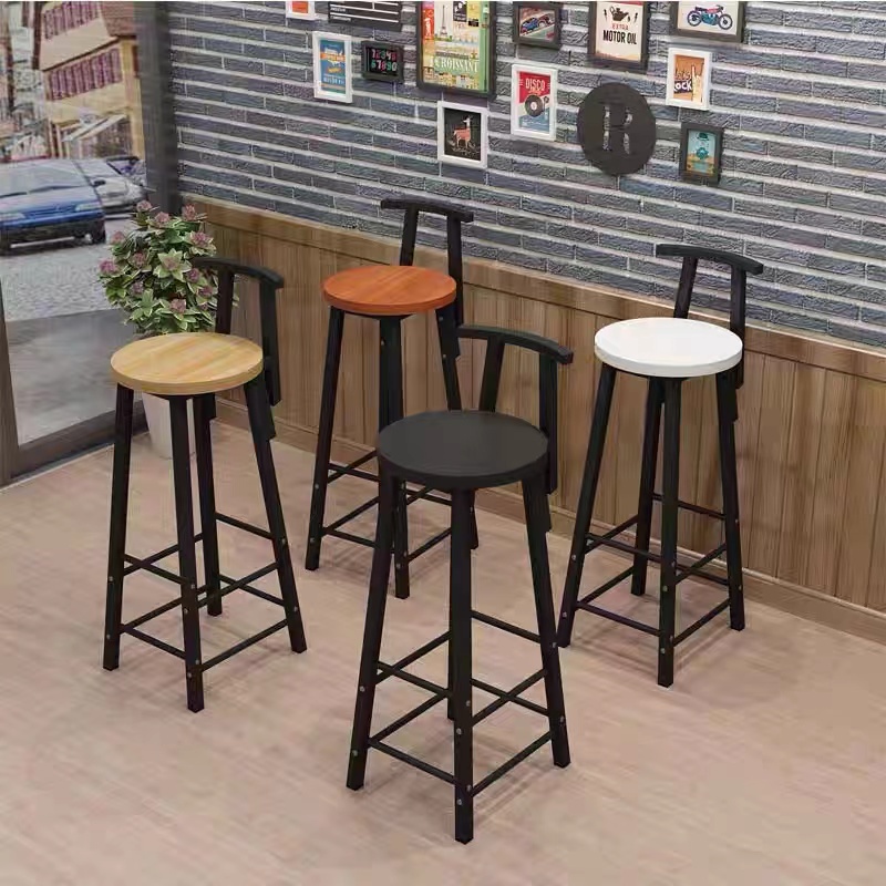 【COD】Nordic Bar Chair High Chair Bar Table Chair BarStool with Back Bar