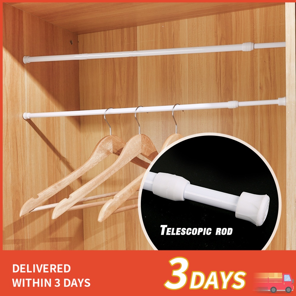 Multi Purpose Hanging Rods/Spring Loaded Extendable Rods Curtain Telescopic Pole