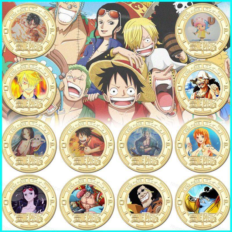 GP1 Anime ONE PIECE Commemorative Coins Luffy Zoro Sanji Chopper
