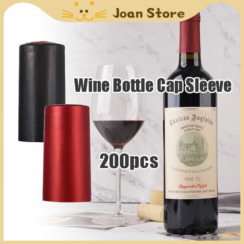 200Pcs PVC Wine Bottle Heat Shrink Capsules Wine Bottle Sealing Cover