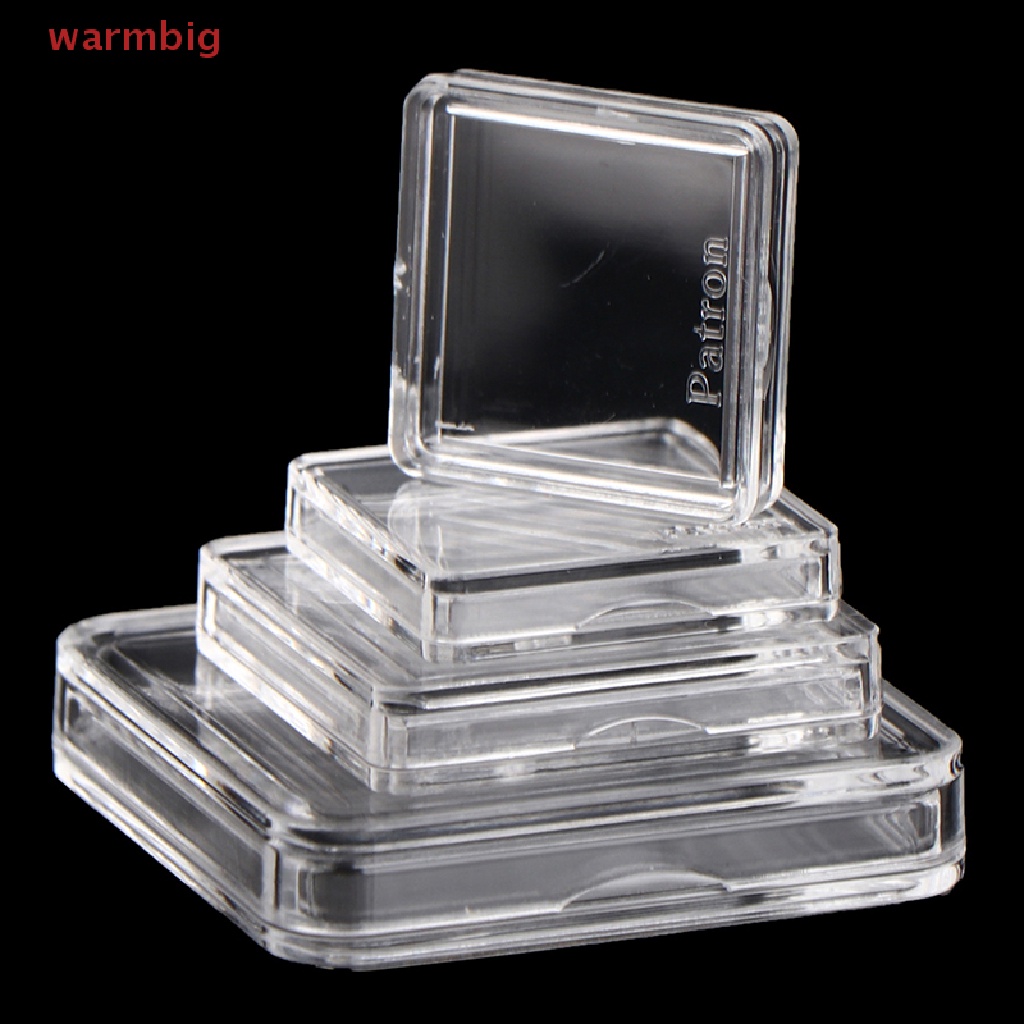 (warmbig) 10PCS Square Clear Protector Containers Case For Token Board ...